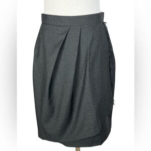 Brooks Brothers Wool Skirt with Fringe Detail Size 4